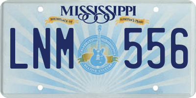 MS license plate LNM556