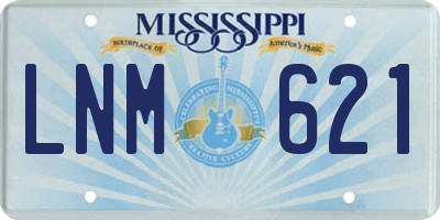 MS license plate LNM621