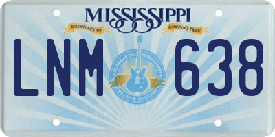 MS license plate LNM638