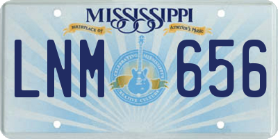 MS license plate LNM656