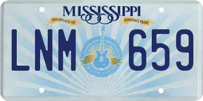 MS license plate LNM659