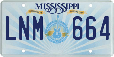 MS license plate LNM664