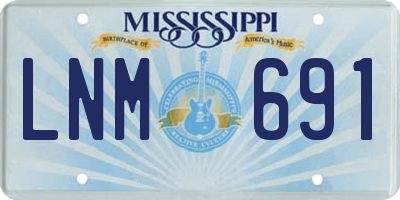 MS license plate LNM691