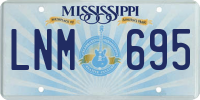 MS license plate LNM695