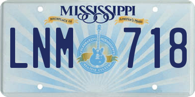 MS license plate LNM718