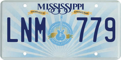 MS license plate LNM779