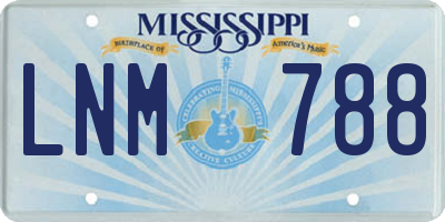 MS license plate LNM788