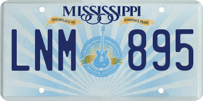 MS license plate LNM895