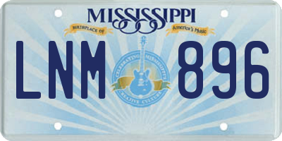 MS license plate LNM896