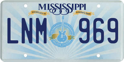 MS license plate LNM969