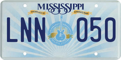 MS license plate LNN050