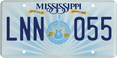 MS license plate LNN055