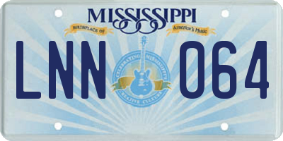 MS license plate LNN064