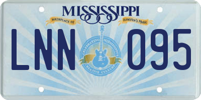 MS license plate LNN095