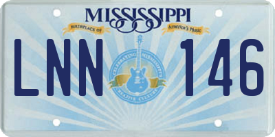 MS license plate LNN146
