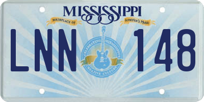MS license plate LNN148