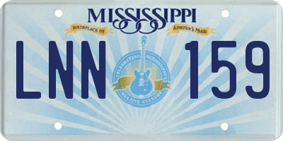 MS license plate LNN159