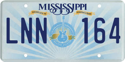 MS license plate LNN164