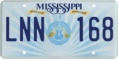 MS license plate LNN168