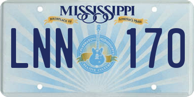 MS license plate LNN170