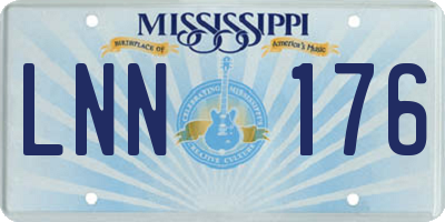 MS license plate LNN176