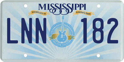MS license plate LNN182