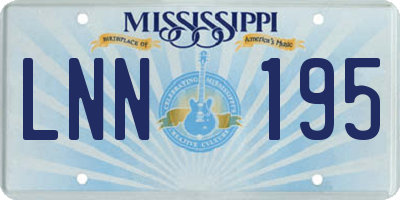 MS license plate LNN195