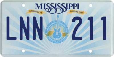 MS license plate LNN211