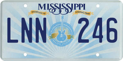 MS license plate LNN246