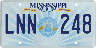 MS license plate LNN248