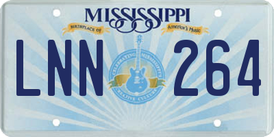 MS license plate LNN264
