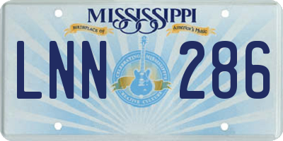 MS license plate LNN286