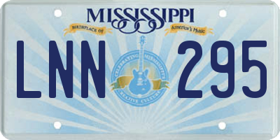 MS license plate LNN295