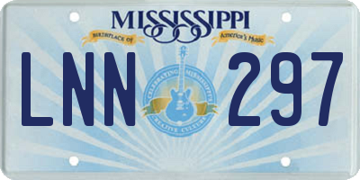MS license plate LNN297
