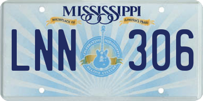 MS license plate LNN306