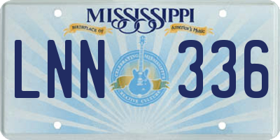 MS license plate LNN336