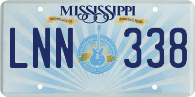 MS license plate LNN338