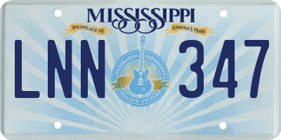 MS license plate LNN347