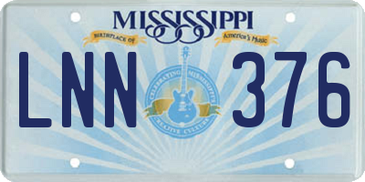 MS license plate LNN376