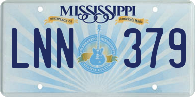 MS license plate LNN379