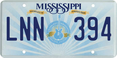 MS license plate LNN394