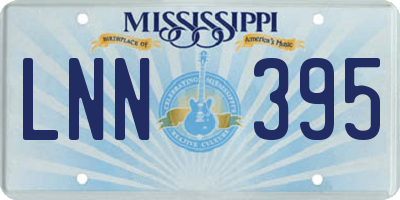MS license plate LNN395