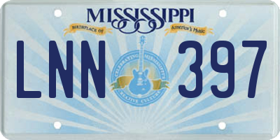 MS license plate LNN397