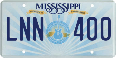 MS license plate LNN400