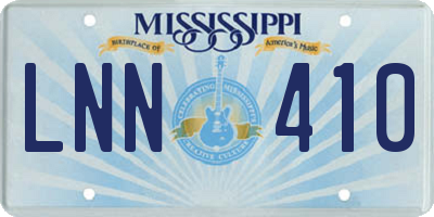 MS license plate LNN410
