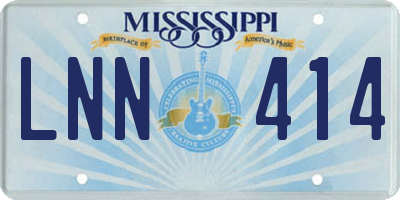 MS license plate LNN414