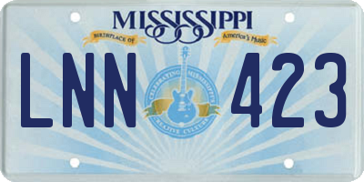 MS license plate LNN423