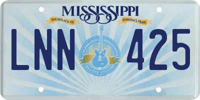 MS license plate LNN425