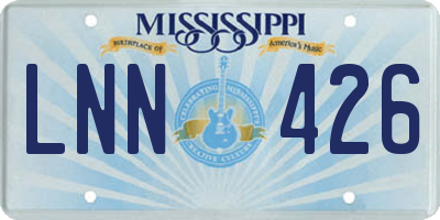 MS license plate LNN426
