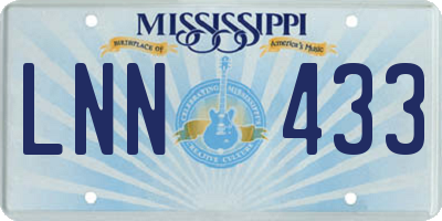 MS license plate LNN433